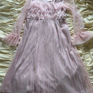 Elegant Pink Frilly Dress